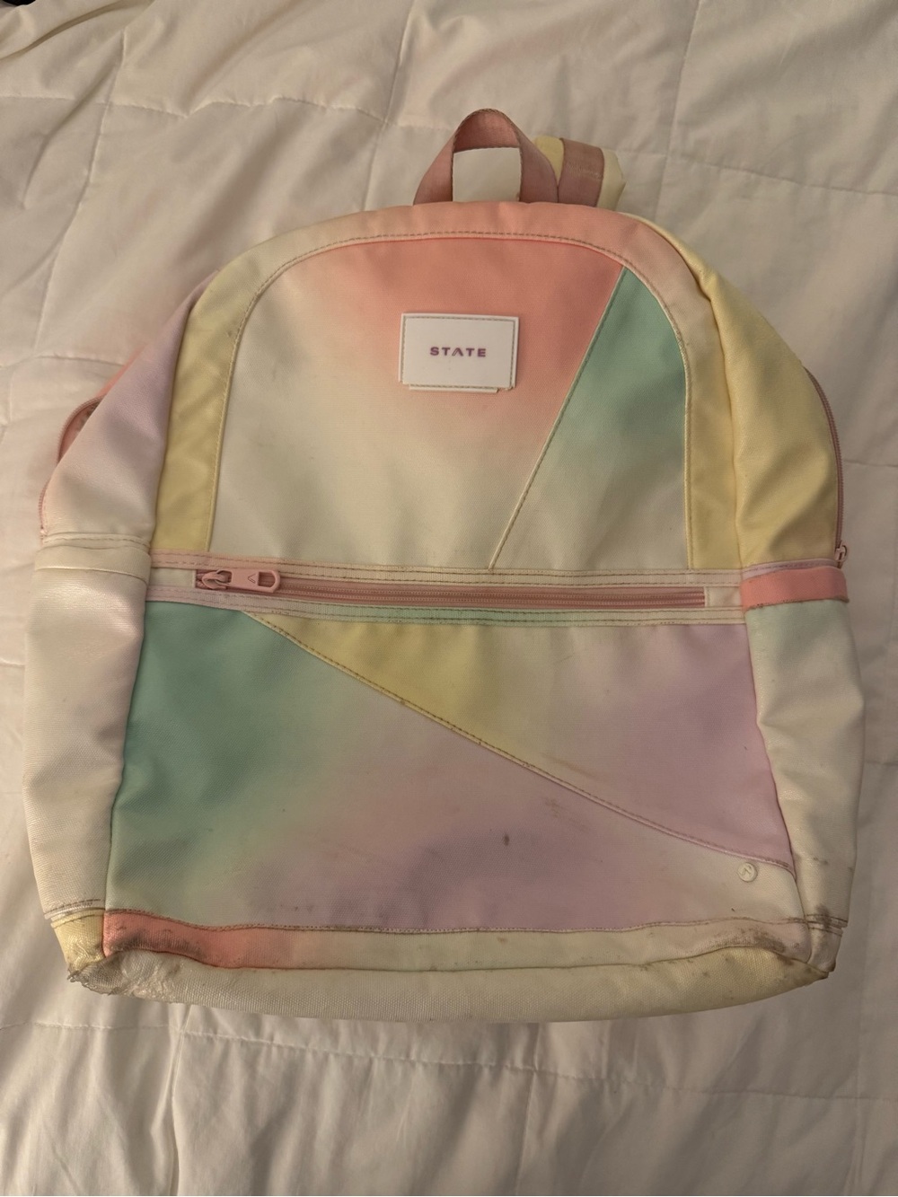STATE Pastel Pink and Cream Ombre Backpack